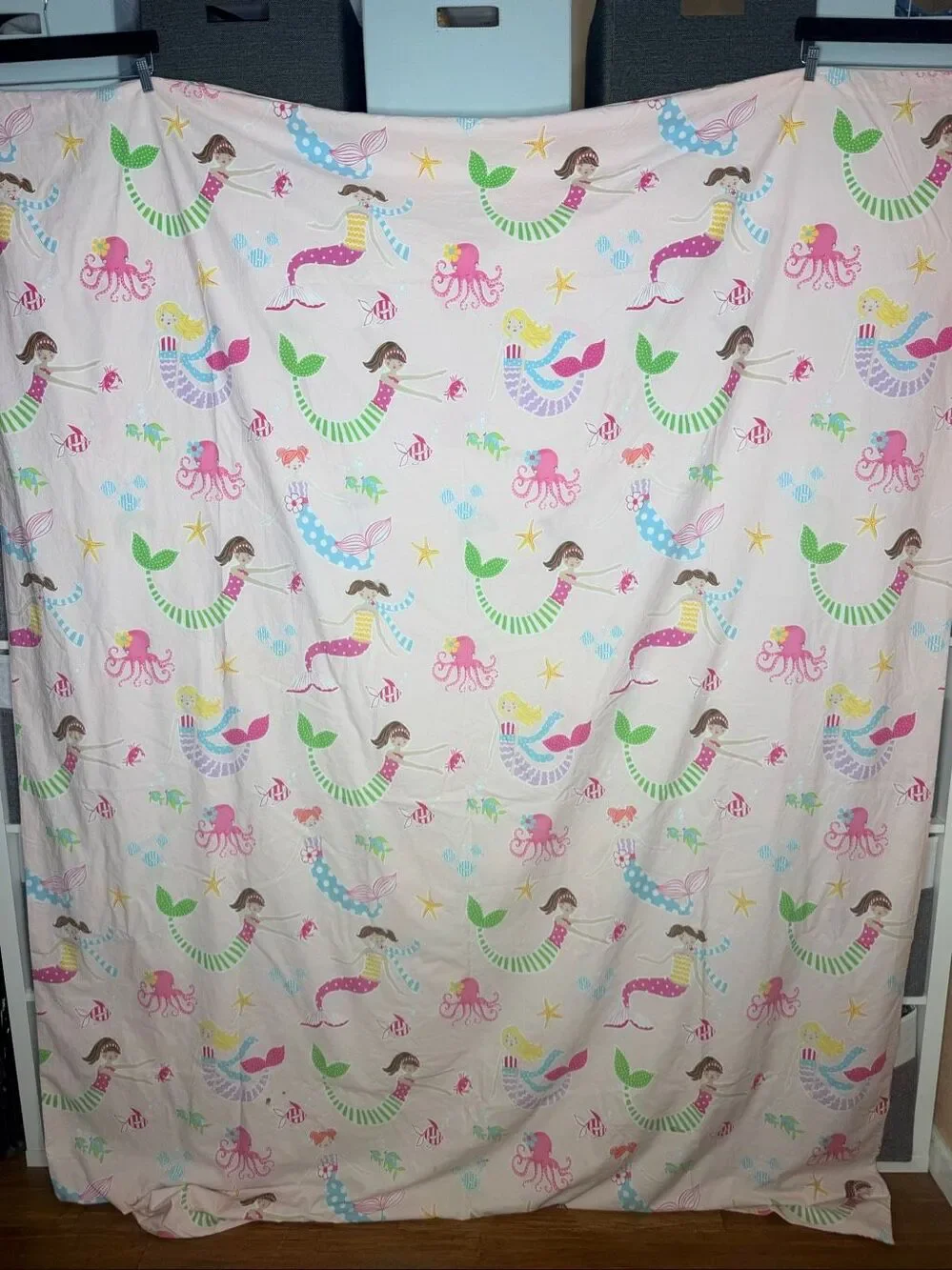 Pottery Barn Kids Organic Mermaid Duvet Cover Twin Size